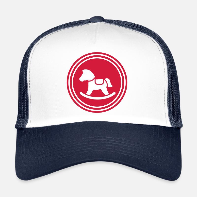 Symbole de l’icône du cheval à bascule Casquette trucker 