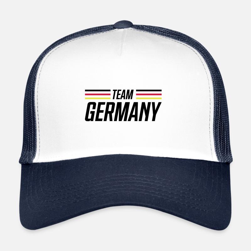 germany flagge deutschland team - Trucker Cap - Weiß/Navy
