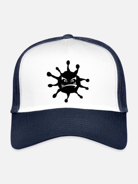 virus sickness icon wicked - Trucker Cap - white/navy - Front
