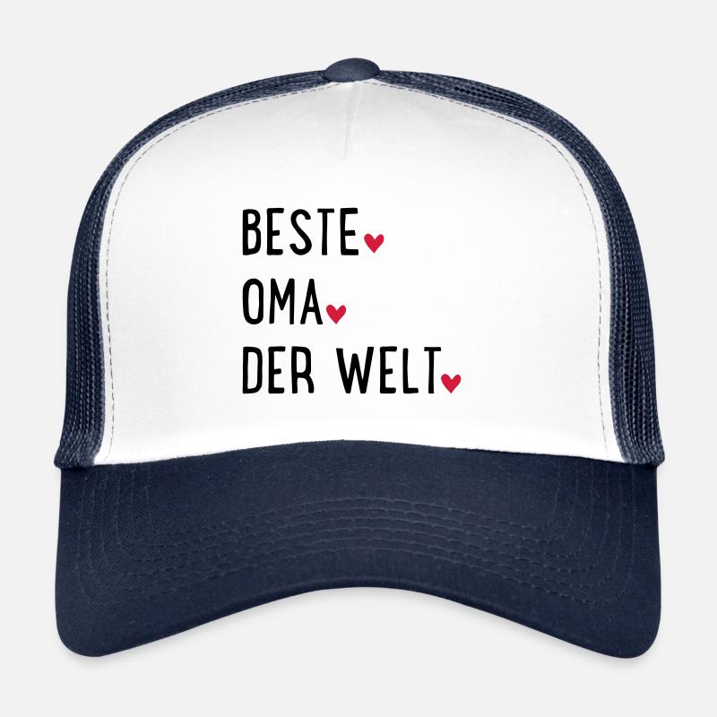 Beste Oma - Trucker Cap - Weiß/Navy