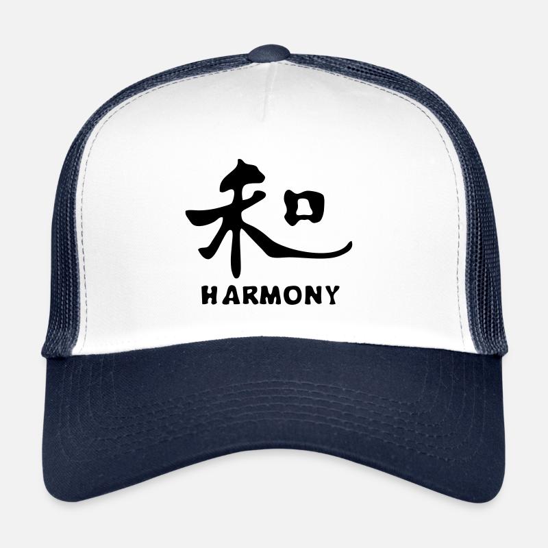 symbol feng shui harmony - Trucker Cap - white/navy