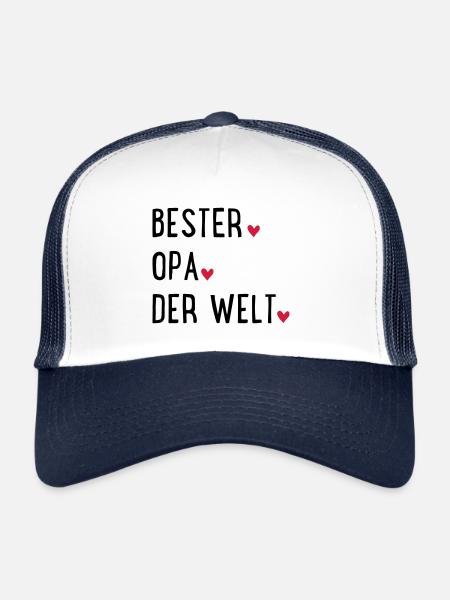 Grandfather - Trucker Cap - white/navy - Front