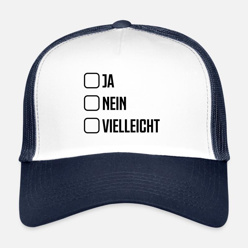 ja nein vielleicht - Trucker Cap - Weiß/Navy
