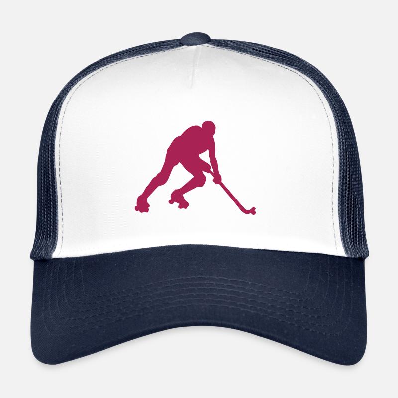 rink hockey silhouette player 1 Trucker Cap