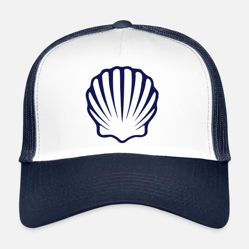 Jakobsmuschel VIIb Blau - Trucker Cap - Weiß/Navy