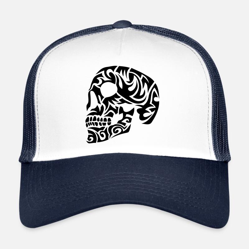 tribal death head 7052 Trucker Cap