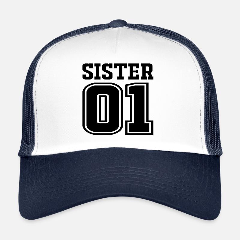 soeur 01 - Casquette trucker - blanc/marine