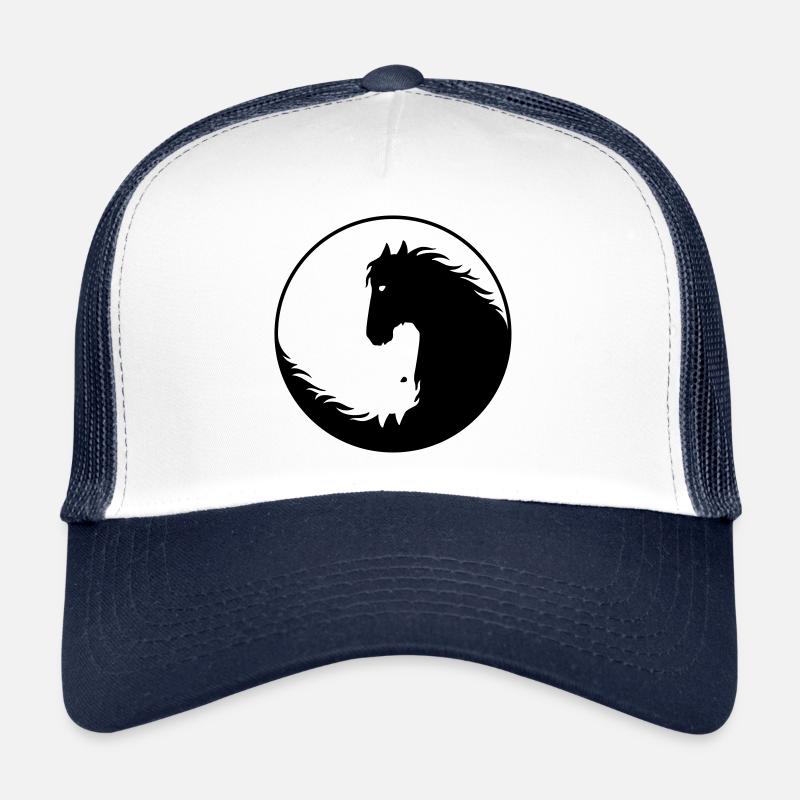 Horses Yin Yang - Trucker Cap - white/navy