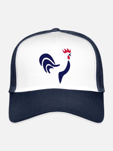 Coq france - Casquette trucker  - blanc/marine - Devant