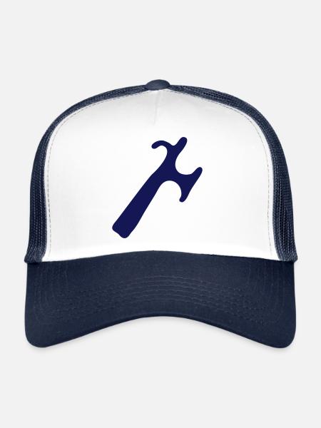 Demi-sailor tip M1 - Casquette trucker  - blanc/marine - Devant
