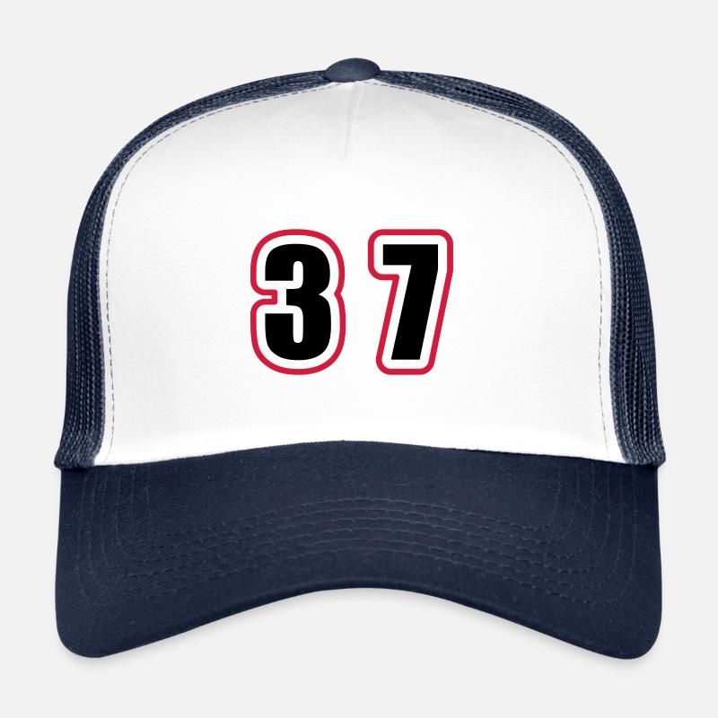 37 Number College Trucker Cap