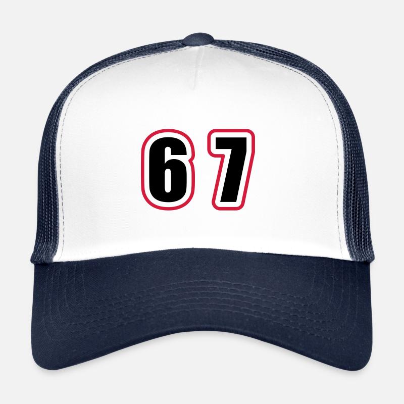 67 Number College Trucker Cap