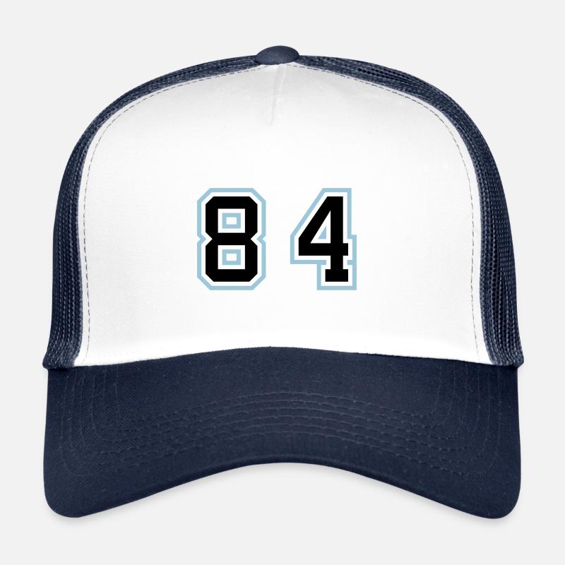 84 Zahl Symbol - Trucker Cap - Weiß/Navy