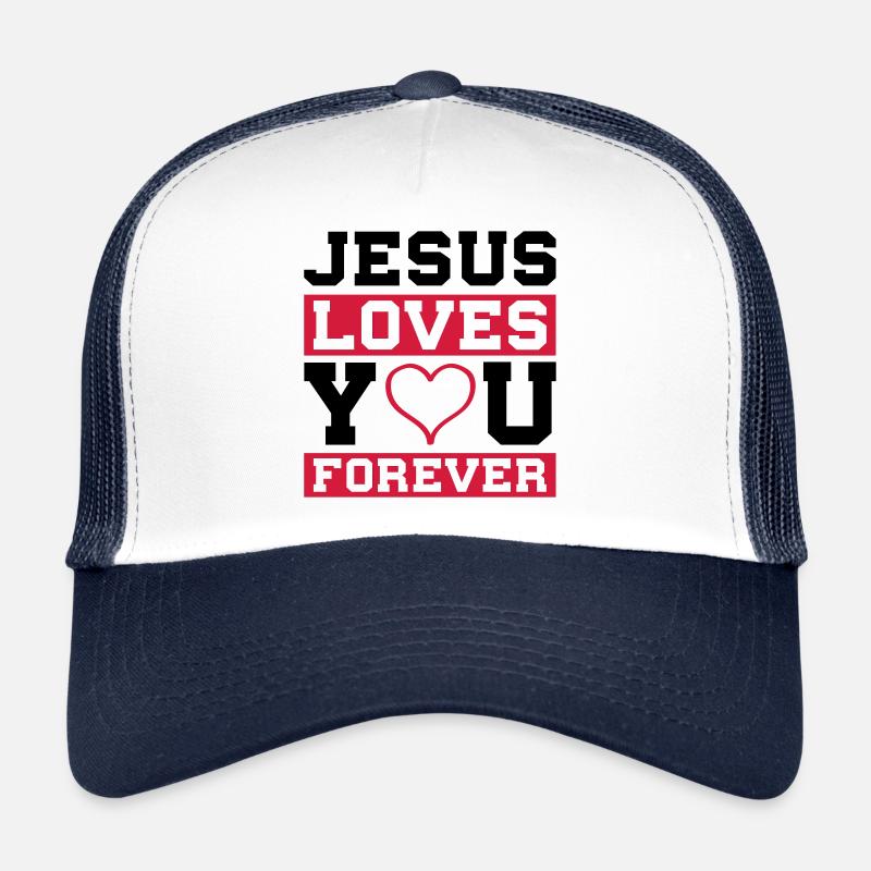 Jésus t'aime coeur Casquette trucker 