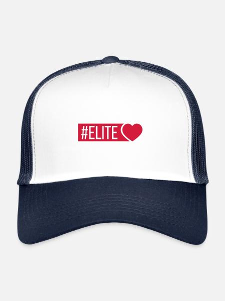 Elite Heart - Trucker Cap - white/navy - Front