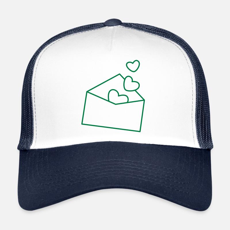 enveloppe avec des cœurs Casquette trucker 