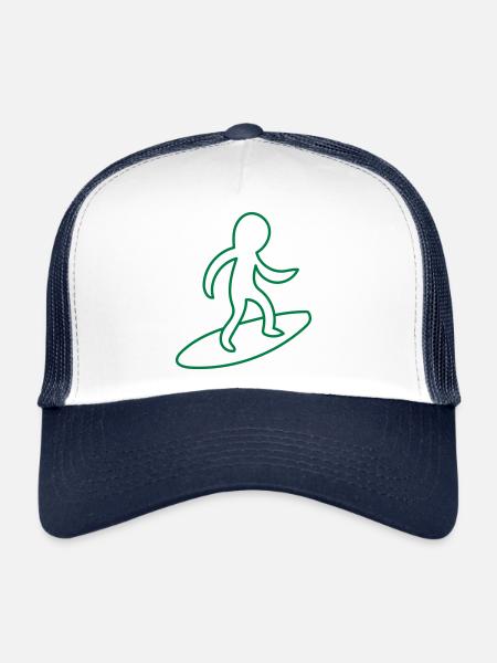 lil surf gars - Casquette trucker  - blanc/marine - Devant