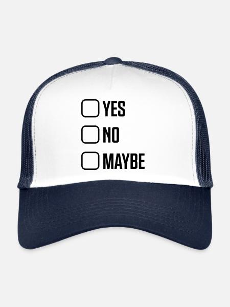 Yes No Maybe - Trucker Cap - white/navy - Front