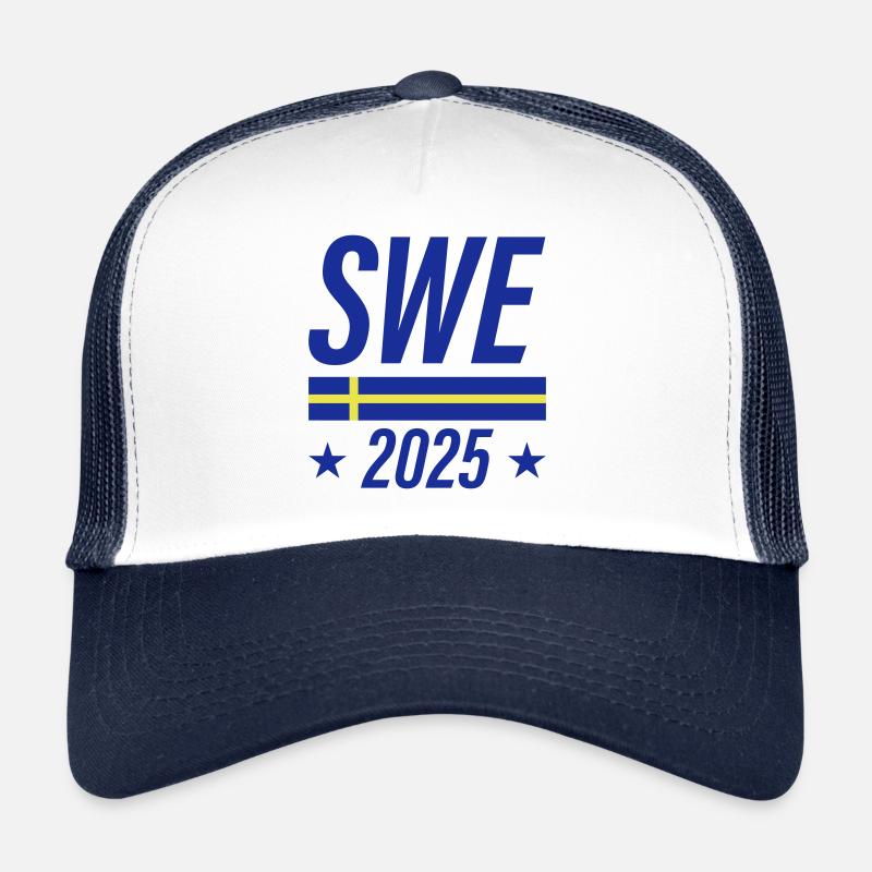 Schweden 2025 Team - Trucker Cap - Weiß/Navy