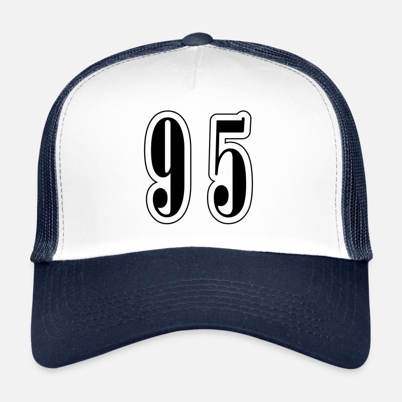 95 Zahl Symbol - Trucker Cap - Weiß/Navy