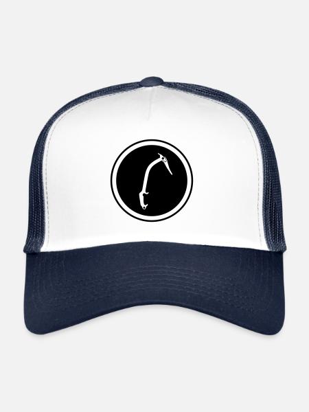Matériel d’escalade piolet - Casquette trucker  - blanc/marine - Devant