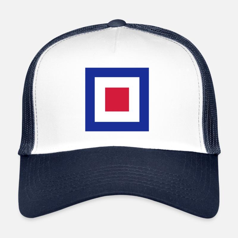 Square Mod - Trucker Cap - white/navy