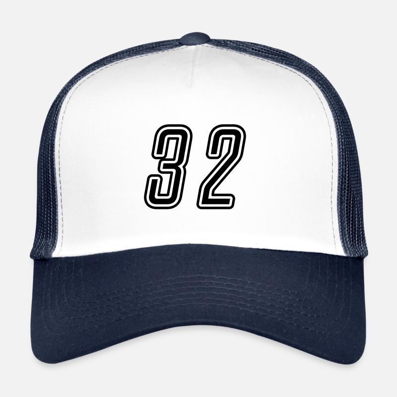32 Zahl nummer Trucker Cap