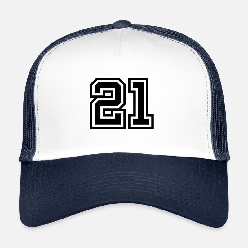 21 number symbol Trucker Cap