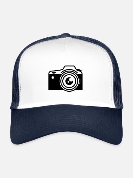 Camera Silhouette icon - Trucker Cap - white/navy - Front