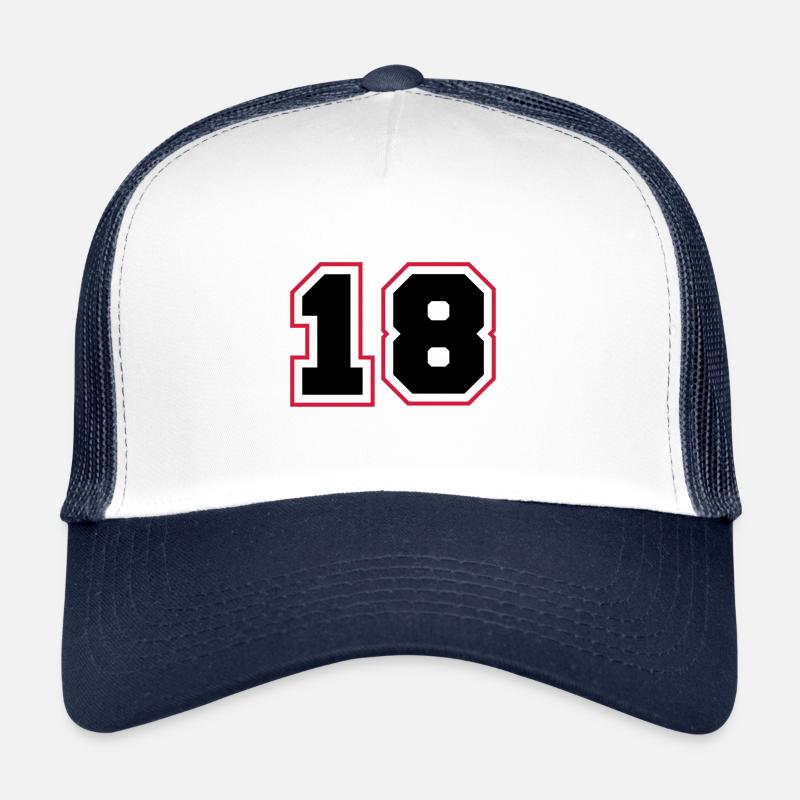 18 nombre symbole Casquette trucker 