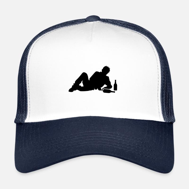 Ivre Ivre Homme Boozing Casquette trucker 