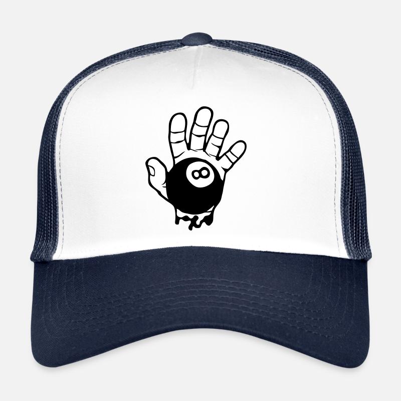 billard main doigt ouverte logo Casquette trucker 