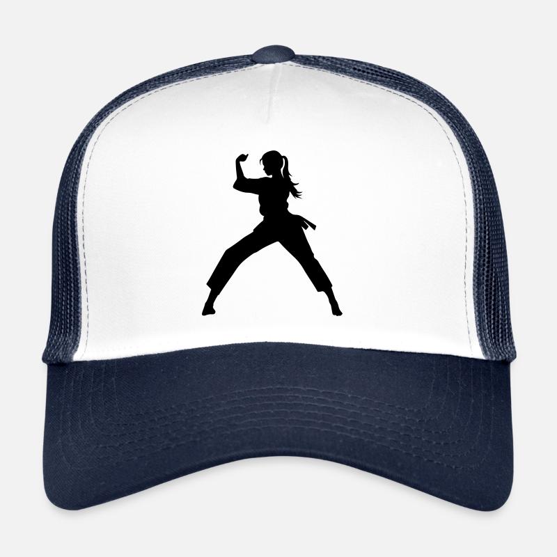 Karaté Femme Silhouette Casquette trucker 