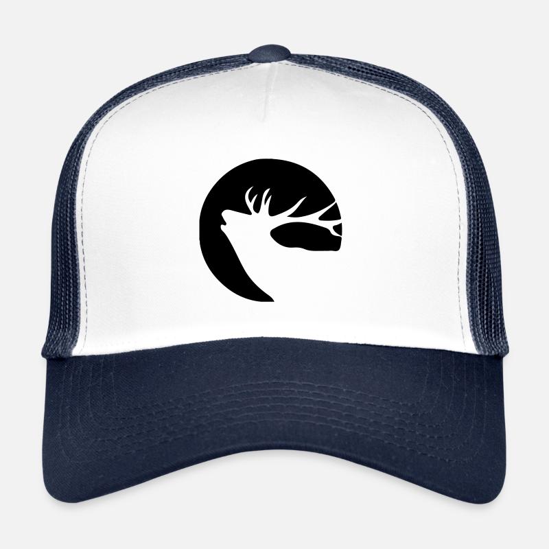 Roaring deer silhouette Trucker Cap