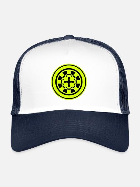 Roulette Icon Symbol - Trucker Cap - Weiß/Navy - Vorne
