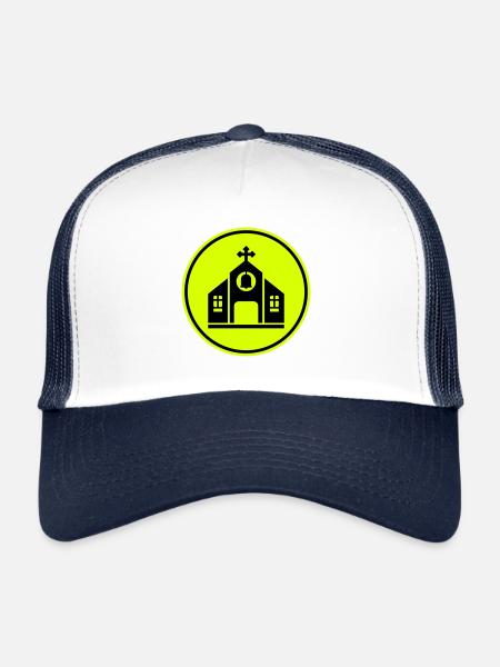 Foi de l’Église - Casquette trucker  - blanc/marine - Devant