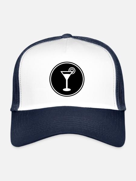 Alcool Tequilla - Casquette trucker  - blanc/marine - Devant