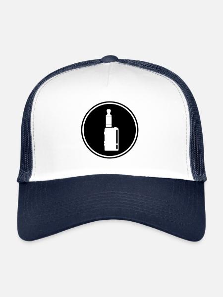 E-Cigarette Silhouette - Trucker Cap - white/navy - Front
