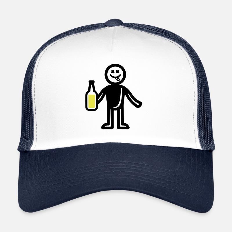 Silhouette buvant de la bière Casquette trucker 