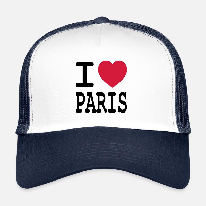 I love Paris - Trucker Cap - white/navy