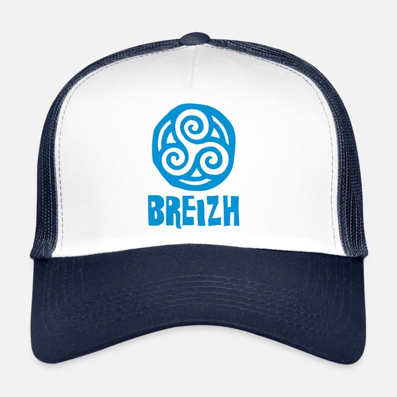 Breizh - Brittany - Trucker Cap - white/navy