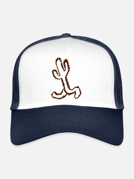 Cactus Cactus Jambes Courir Vite Funny Running - Casquette trucker  - blanc/marine - Devant
