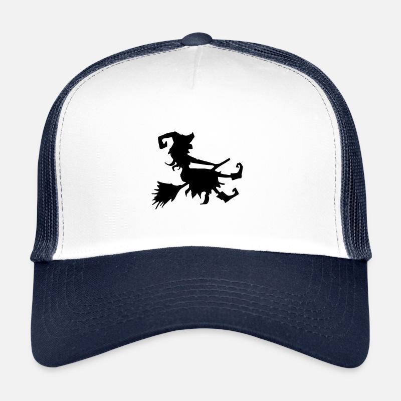 Halloween Hexe - Trucker Cap - Weiß/Navy