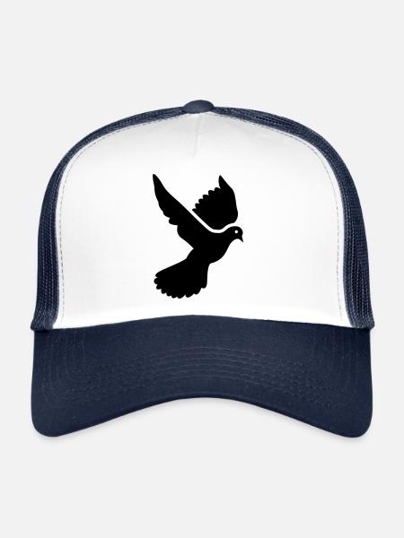 Dove symbol - Trucker Cap - white/navy - Front