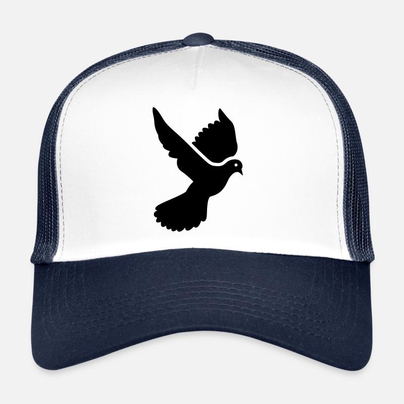 Taube symbol - Trucker Cap - Weiß/Navy