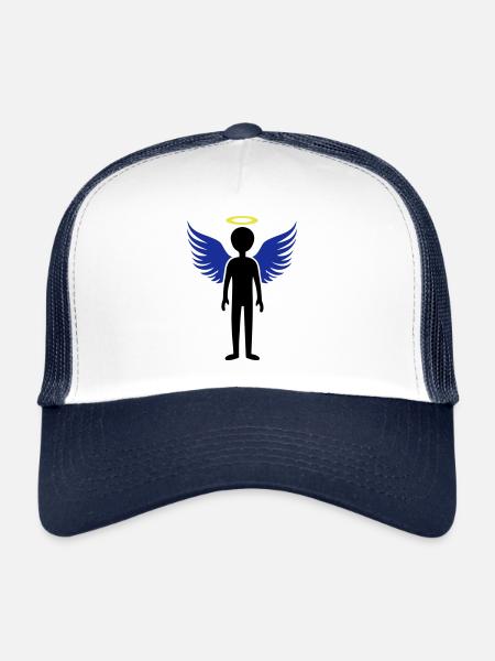 Ailes d’ange - Casquette trucker  - blanc/marine - Devant