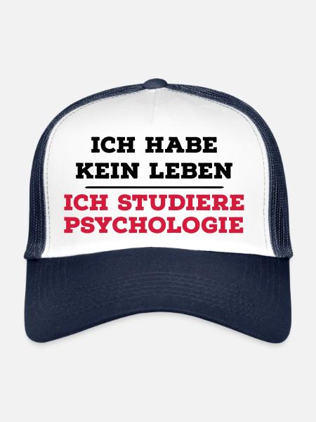 Psychologie - Casquette trucker  - blanc/marine - Devant
