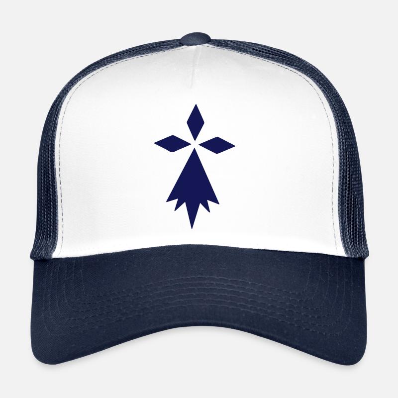 Symbole Bretagne - Casquette trucker  - blanc/marine