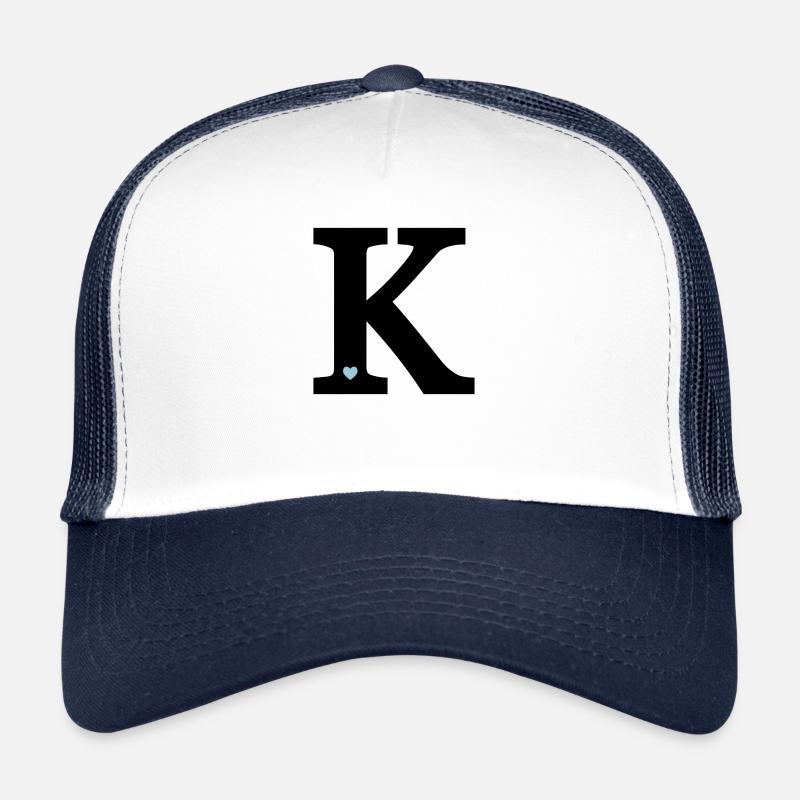 Letter K initial Trucker Cap