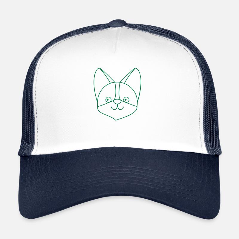 Visage corgi super mignon Casquette trucker 